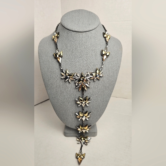 Express Jewelry - [EXPRESS] Elegant Gold & Silver Floral Statement Necklace ○●Choker // Collar●○
